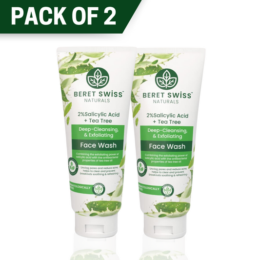 Pack of 2 - 2% Salicylic Acid + Tea Tree Facewash