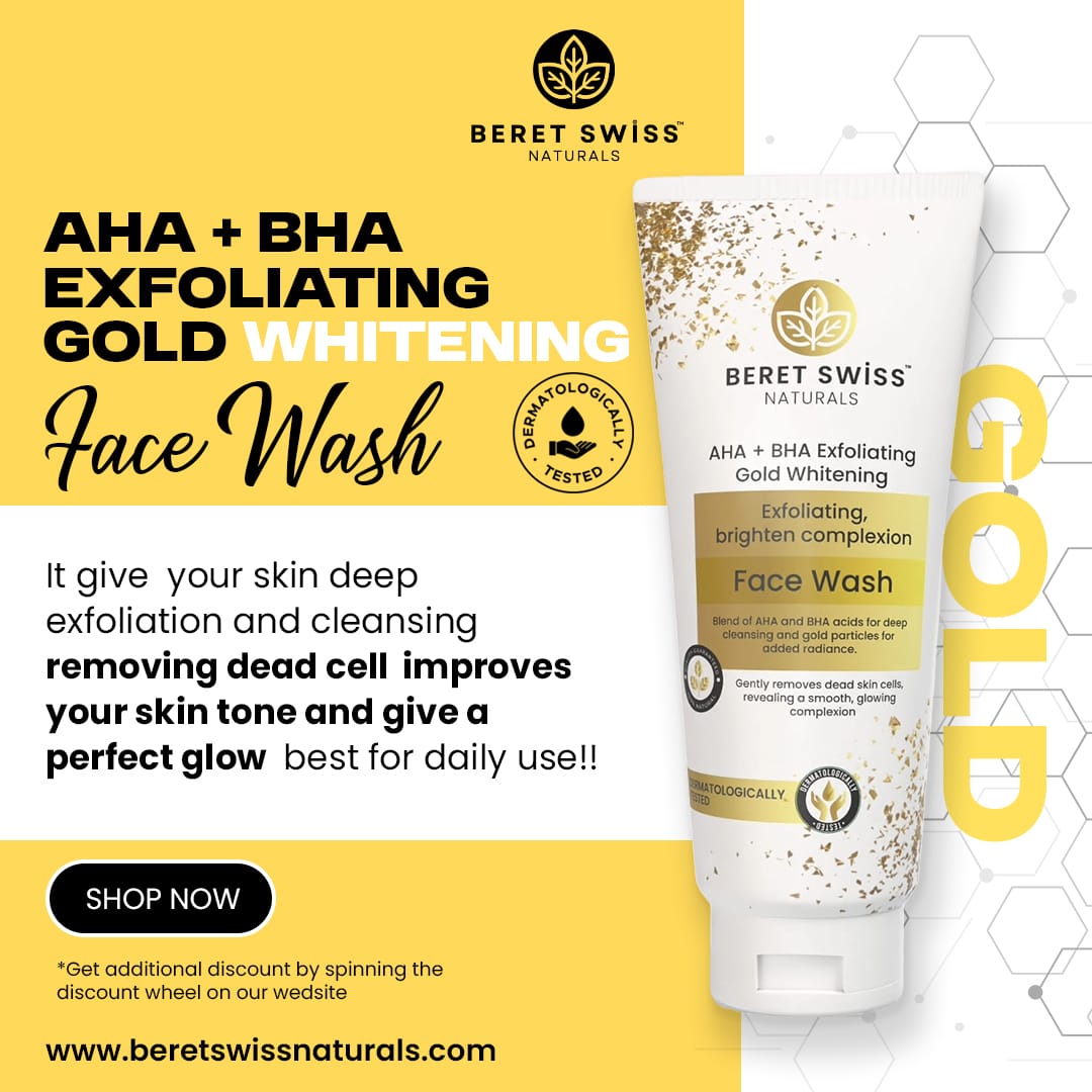 AHA + BHA Exfoliating Gold Whitening Facewash