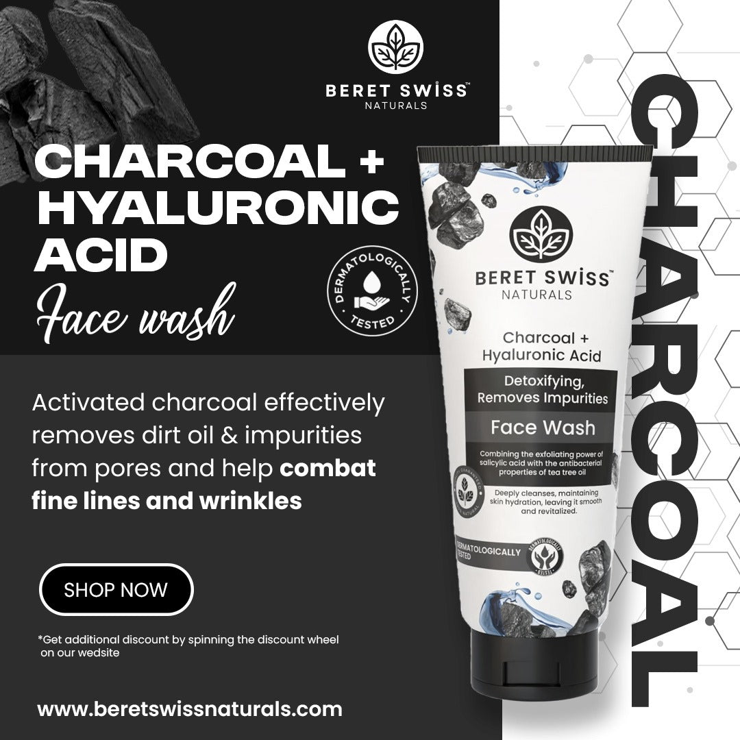 Charcoal + Hyaluronic Acid Facewash